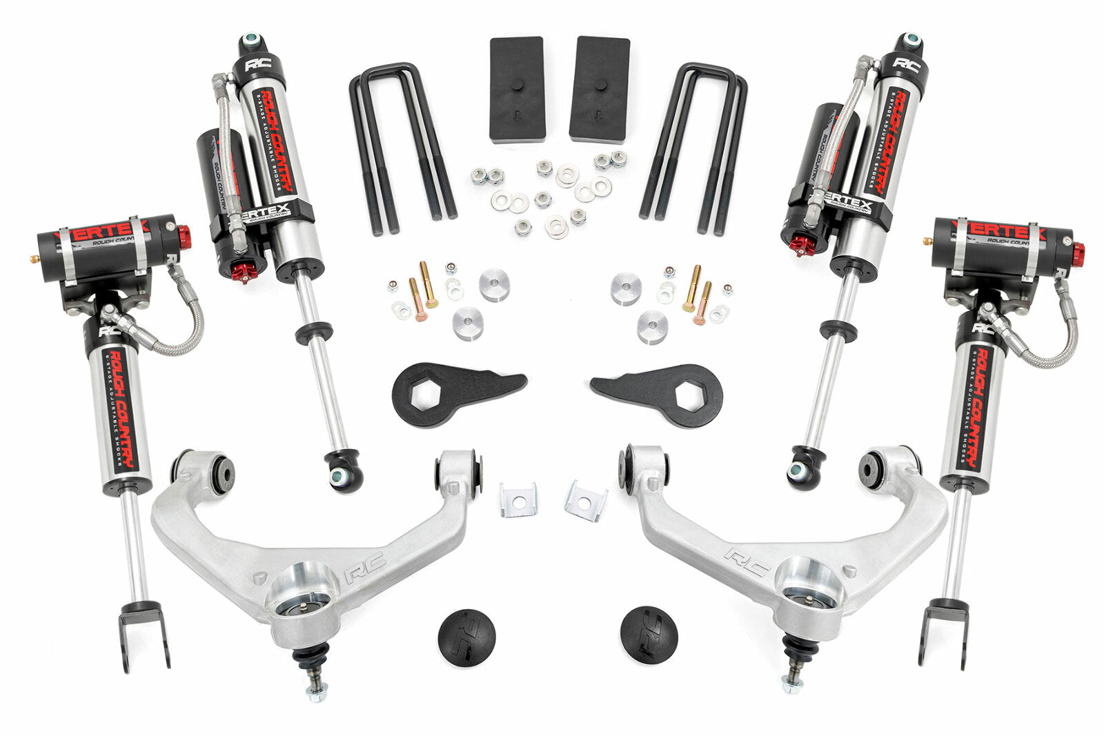 Rough Country 3.5in GM Suspension Lift Kit w/Vertex Shocks 11-19 2500/3500HD -1
