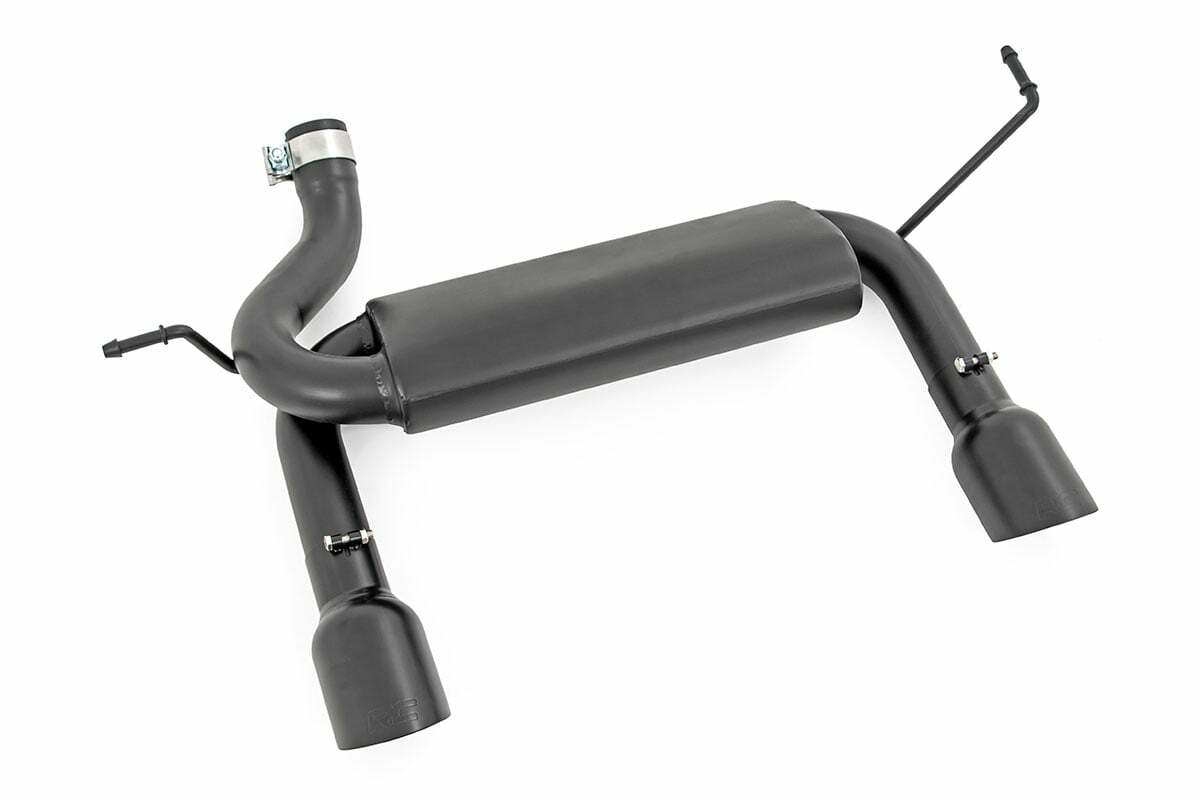 Rough Country Dual Outlet Performance Exhaust-Black Jeep 07-18 Wrangler JK 96002A
