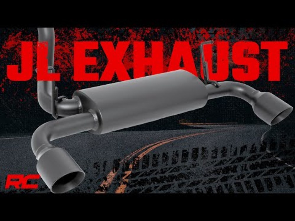 Rough Country Dual Outlet Performance Exhaust-Black Jeep Wrangler JL 18-23 96003