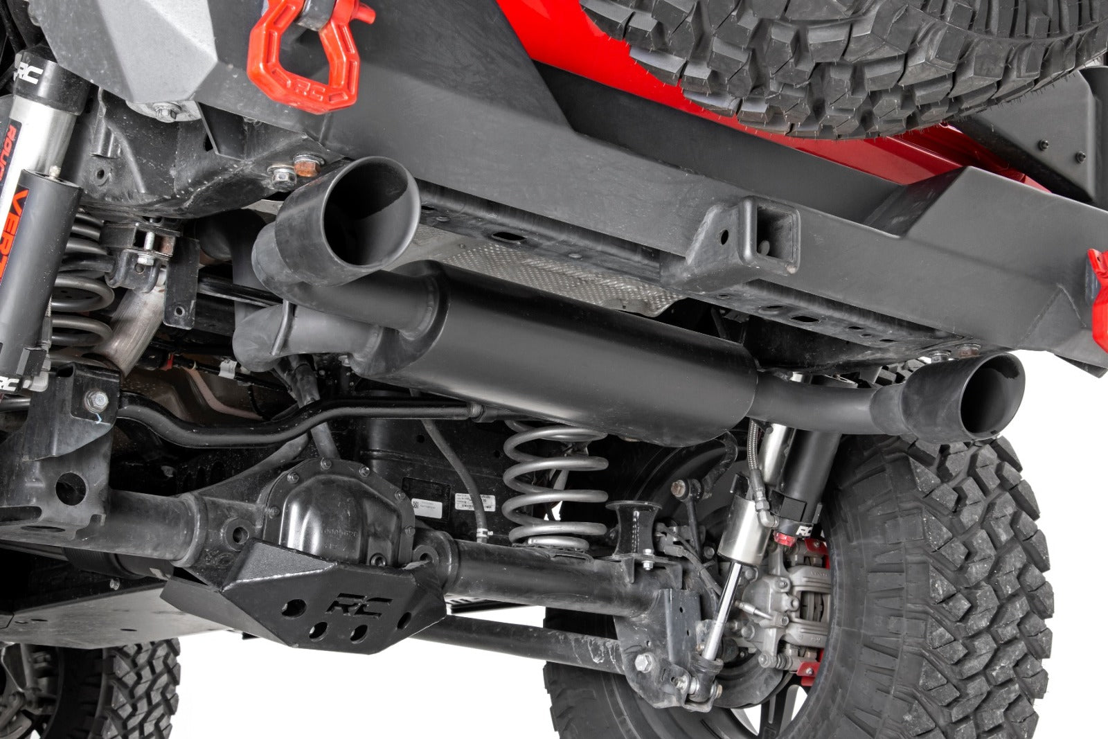 Rough Country Dual Outlet Performance Exhaust-Black Jeep Wrangler JL 18-23 96003