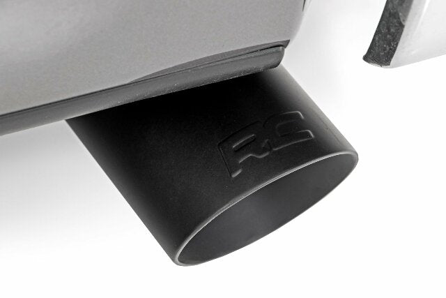 Flat Black Exhaust Tip w/ RC Logo vehicles w/ 2.5in-3in Inlets -1