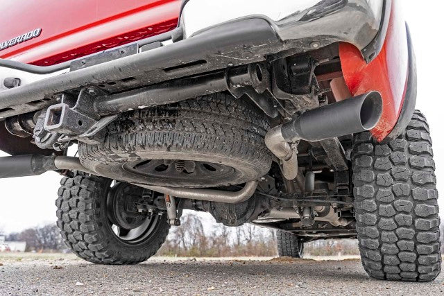 Dual Cat-Back Exhaust Blk Tips 99-06 GM 1500 Ext Cab/SB 4.8L/5.3L 96005