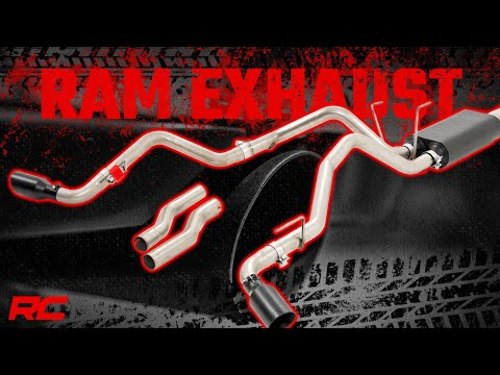 Dual Cat-Back Exhaust System Black Tips 19-21 Ram 1500 V8 5.7L 96013