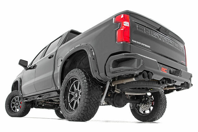 Dual Cat-Back Exhaust w/ Black Tips 19-21 Chevy GMC 1500 6.2L -1