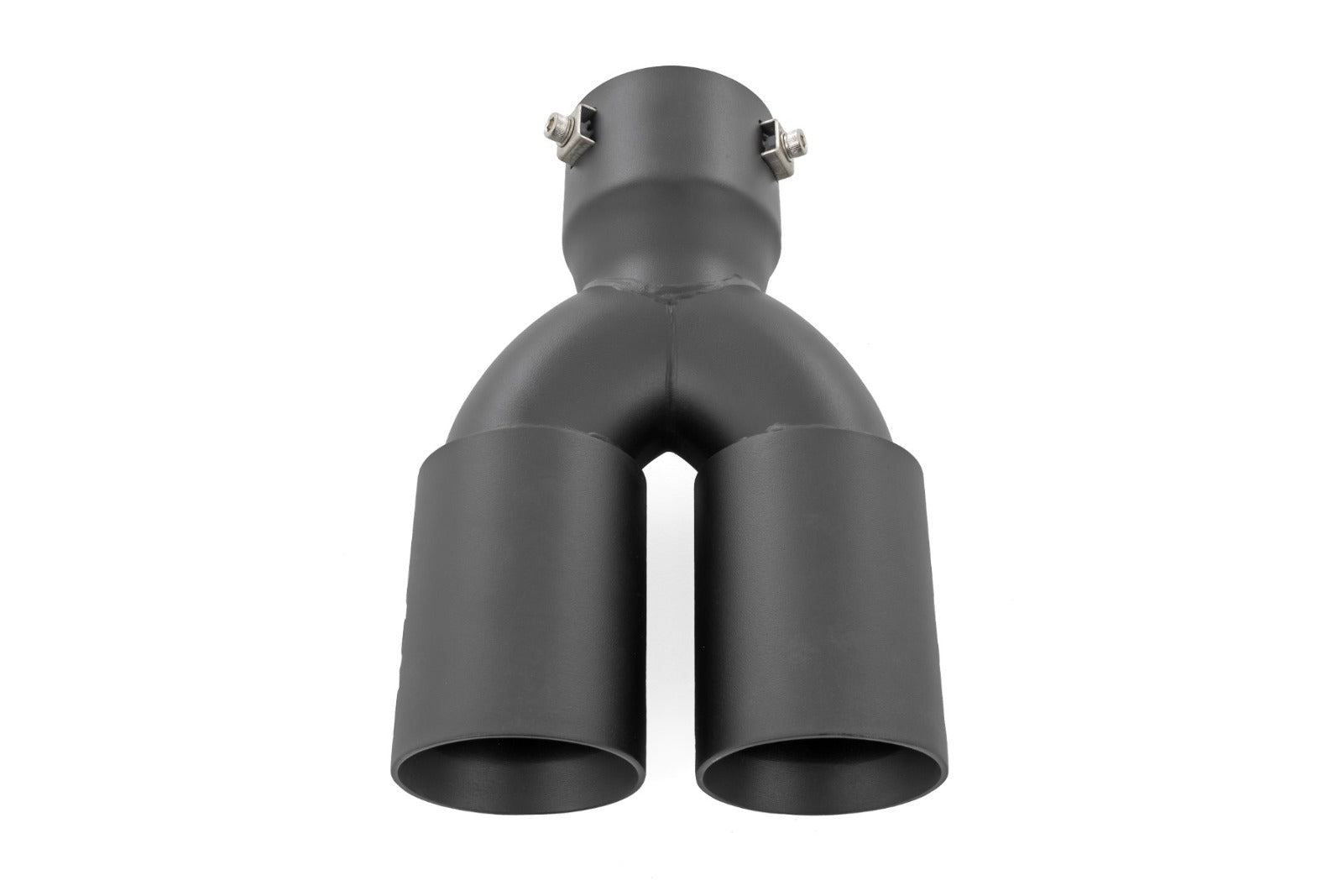 Rough Country Exhaust Tip Black Red RC Logo 2.5-3" Pipe Single Inlet Dual Outlet 96050
