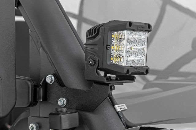 LED Light Cage Mount 2" Black Pair DRL CFMoto UForce 1000/1000XL -2