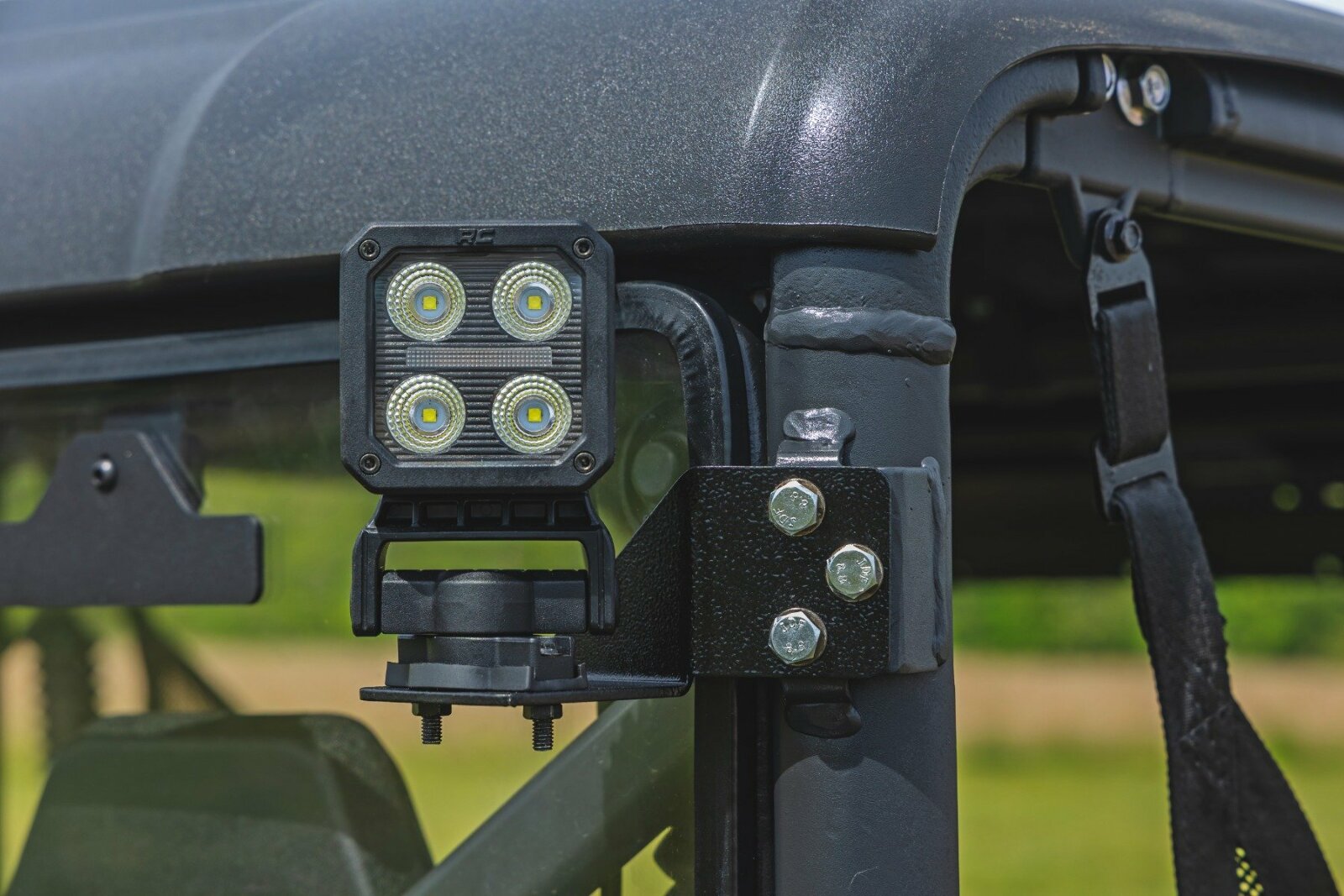 Rough Country LED Lights Rear Mount 2" Black Pair White DRL CFMOTO UFORCE 1000