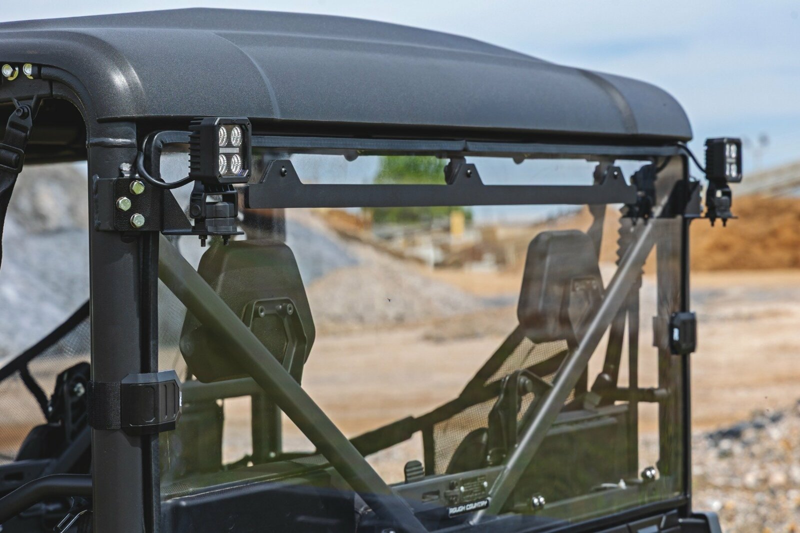 Rough Country LED Lights Rear Mount 2" Black Pair Amber DRL CFMOTO UFORCE 1000