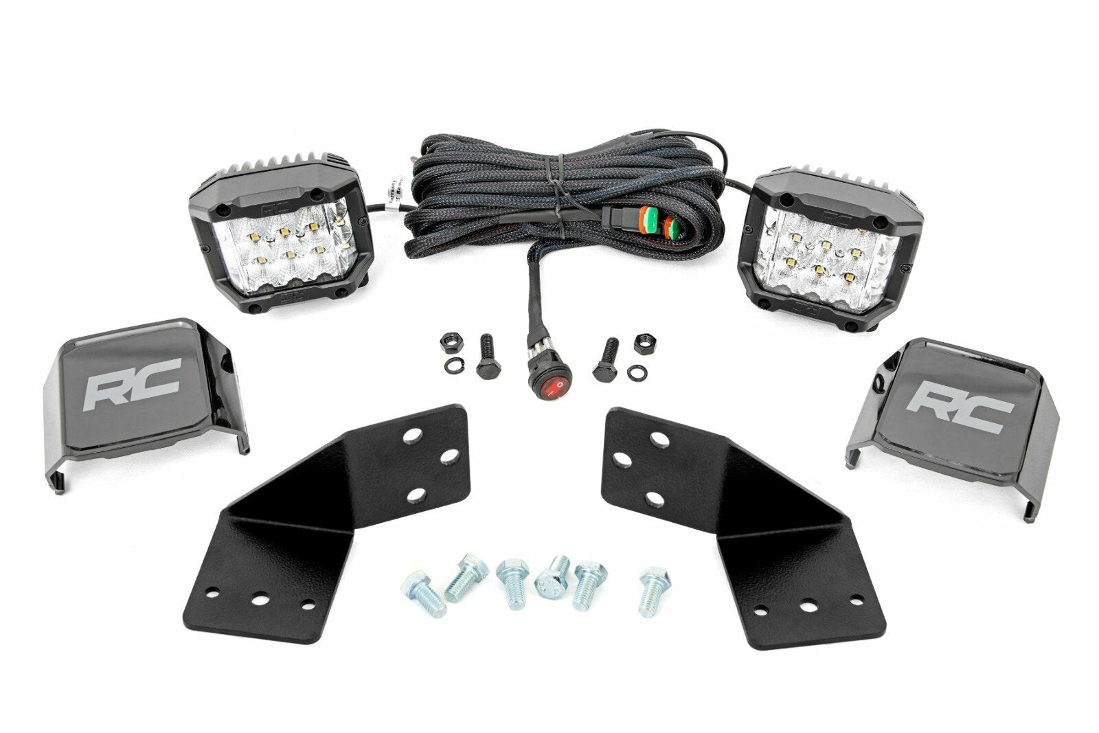 Rough Country LED Light Kit Rear Mount 3" Chrome Wide Angle CFMOTO UFORCE 1000 -1
