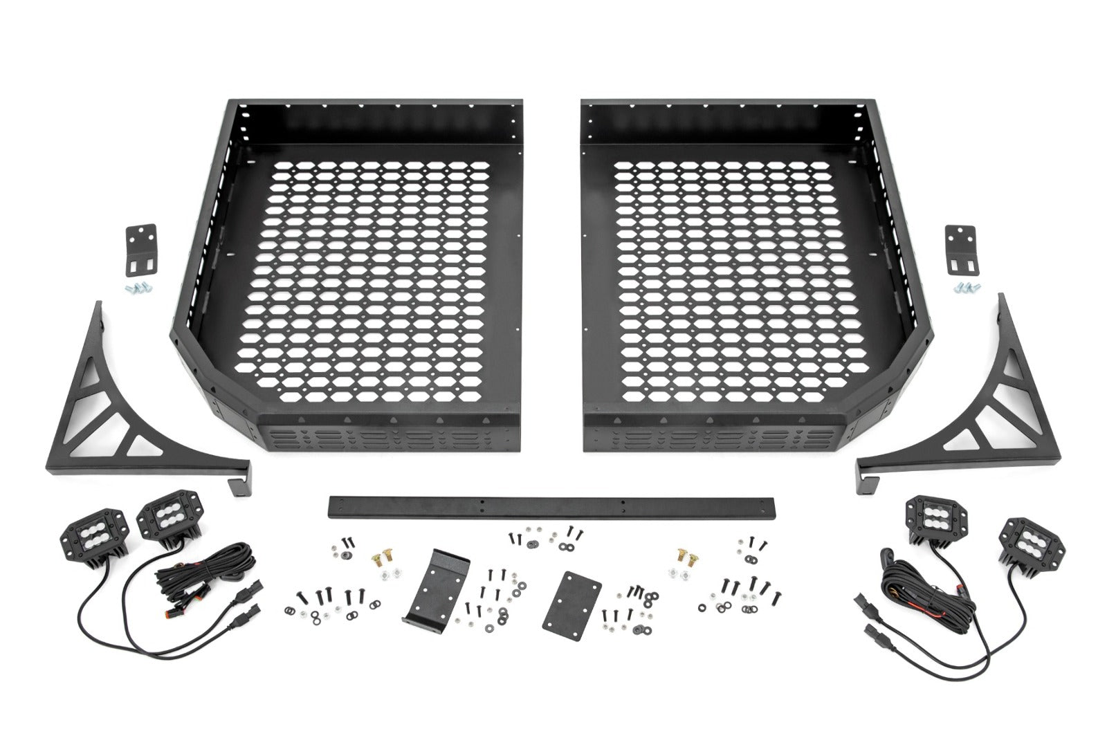 Cargo Rack | Dual 2" Black LED Pairs | Flush Mount | CF Moto 1000/1000XL 21-25 -1