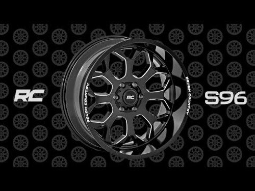 Rough Country 96 Series Wheel | One-Piece | Gloss Black | 22x10 | 6x5.5 | -19mm 96221012