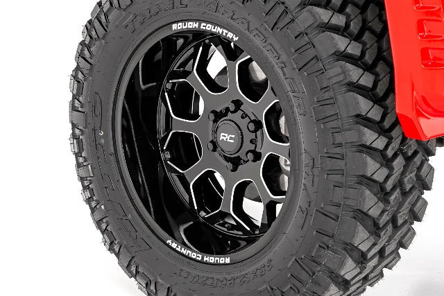 Rough Country 96 Series Wheel | One-Piece | Gloss Black | 22x10 | 6x5.5 | -19mm 96221012