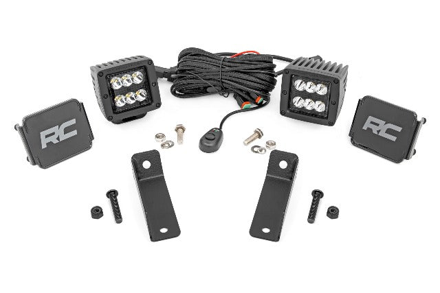 LED Light Rear Mount 2" Black Pair Spot Can-Am Maverick Sport -1