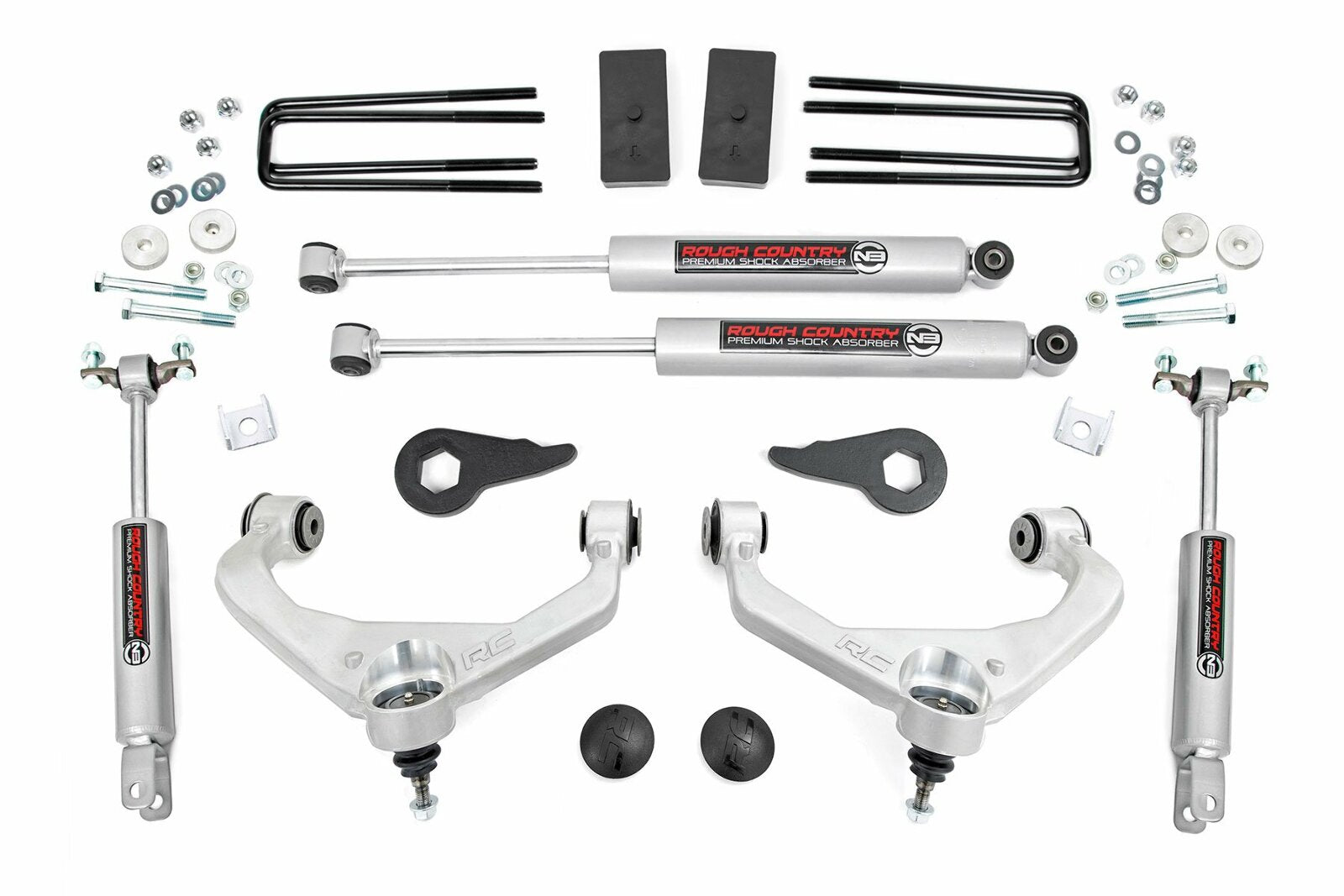 Rough Country 3.5" Lift Kit w/ Overloads Chevy/GMC 2500/3500HD 11-19 -1