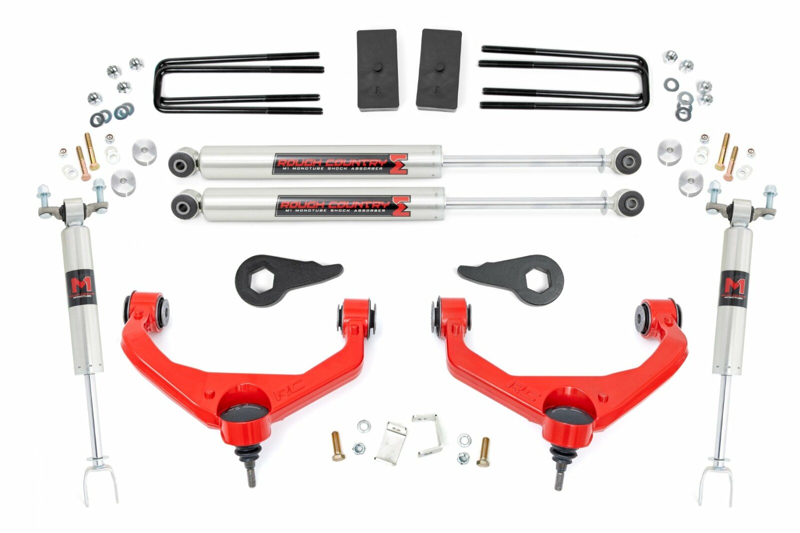 Rough Country 3.5" Lift Kit M1 w/ Overloads Chevy/GMC 2500/3500HD 11-19 -1