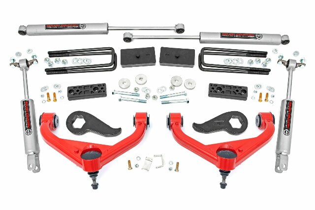 Rough Country 3" Lift Kit w/ Overloads Chevy Silverado & GMC Sierra 2500HD 20-25 97730RED