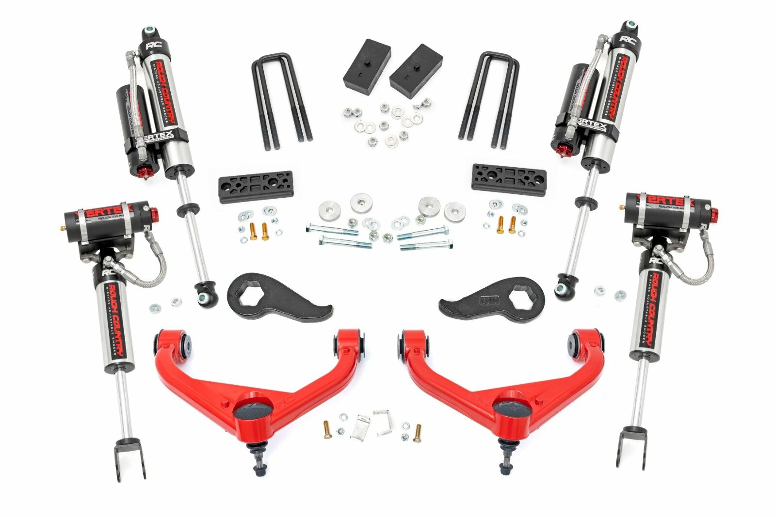 Rough Country 3" Lift Kit Vertex w/ Overloads Chevy/GMC 2500HD 20-25 -1