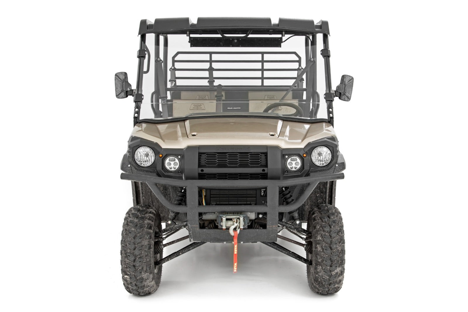 Rough Country Full Windshield Scratch Resistant for Kawasaki Mule PRO/PRO-FX -3