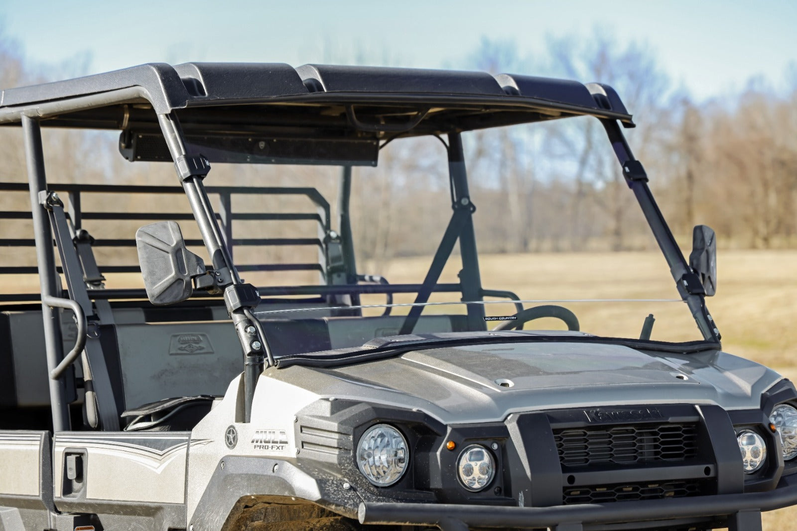 Rough Country Full Windshield Scratch Resistant for Kawasaki Mule PRO/PRO-FX -5
