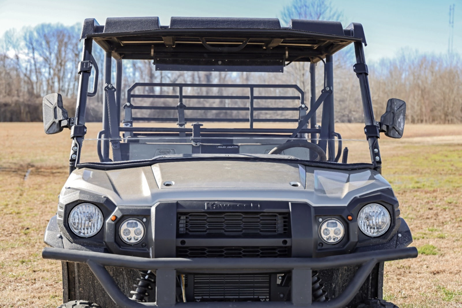 Rough Country Full Windshield Scratch Resistant for Kawasaki Mule PRO/PRO-FX -6