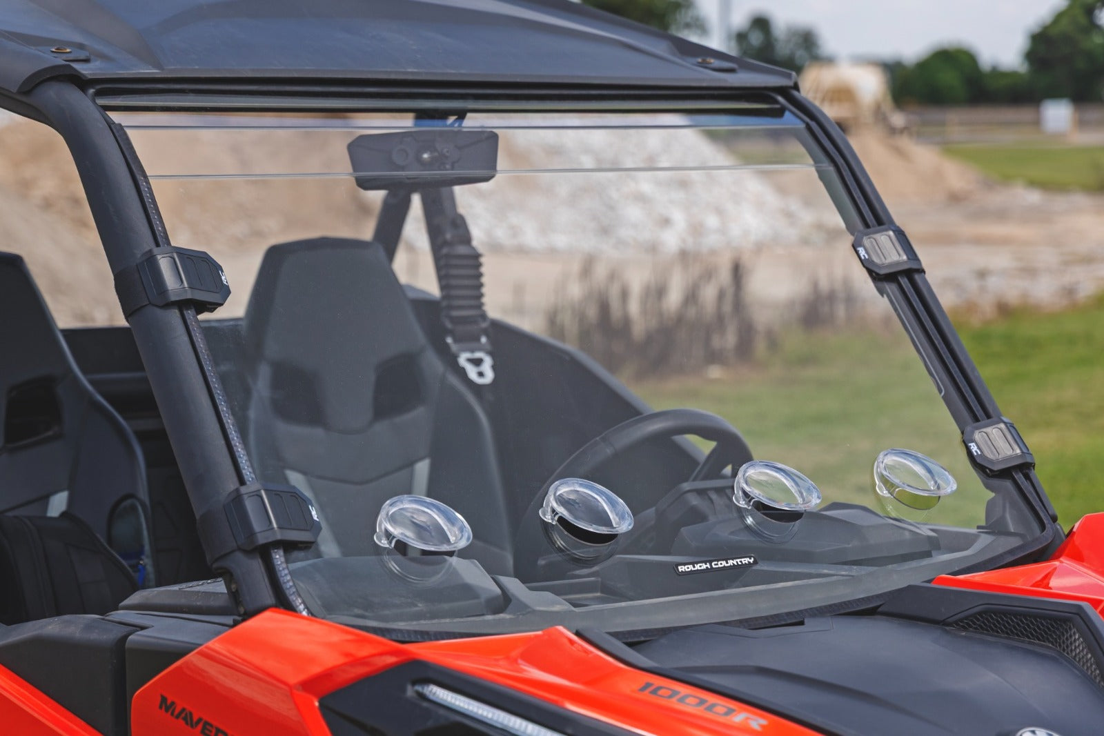 Rough Country Vented Windshield Scratch Resistant Can-Am Maverick Sport 1000R -5