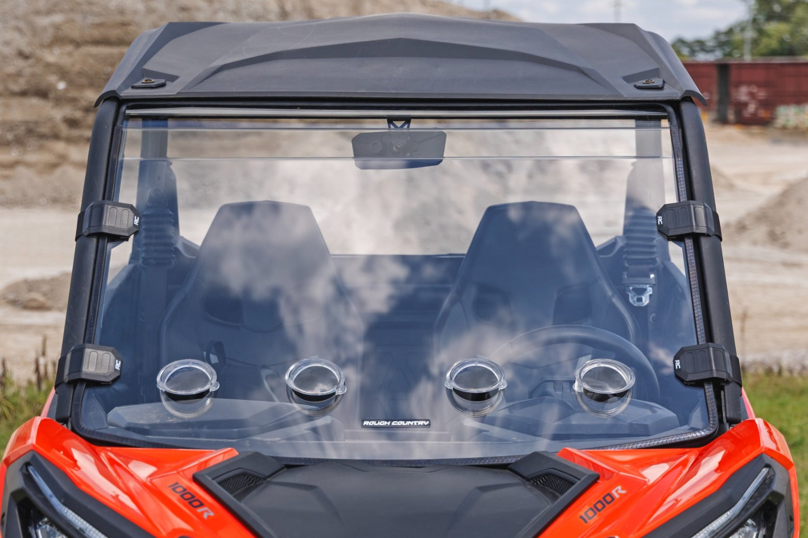 Rough Country Vented Windshield Scratch Resistant Can-Am Maverick Sport 1000R -6