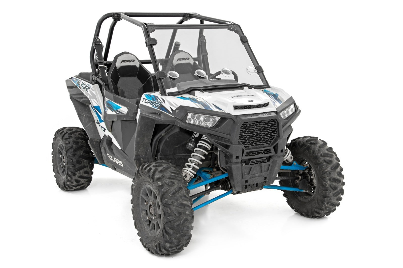 Rough Country Full Windshield | Vented | Scratch Resistant | Polaris RZR XP 1000 -4