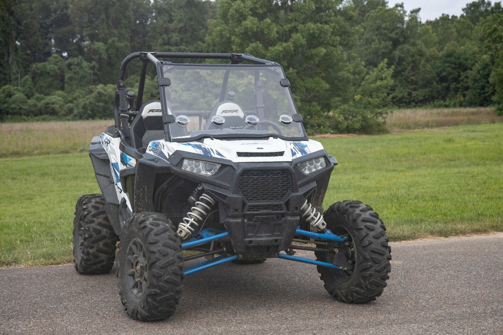Rough Country Full Windshield | Vented | Scratch Resistant | Polaris RZR XP 1000 -5