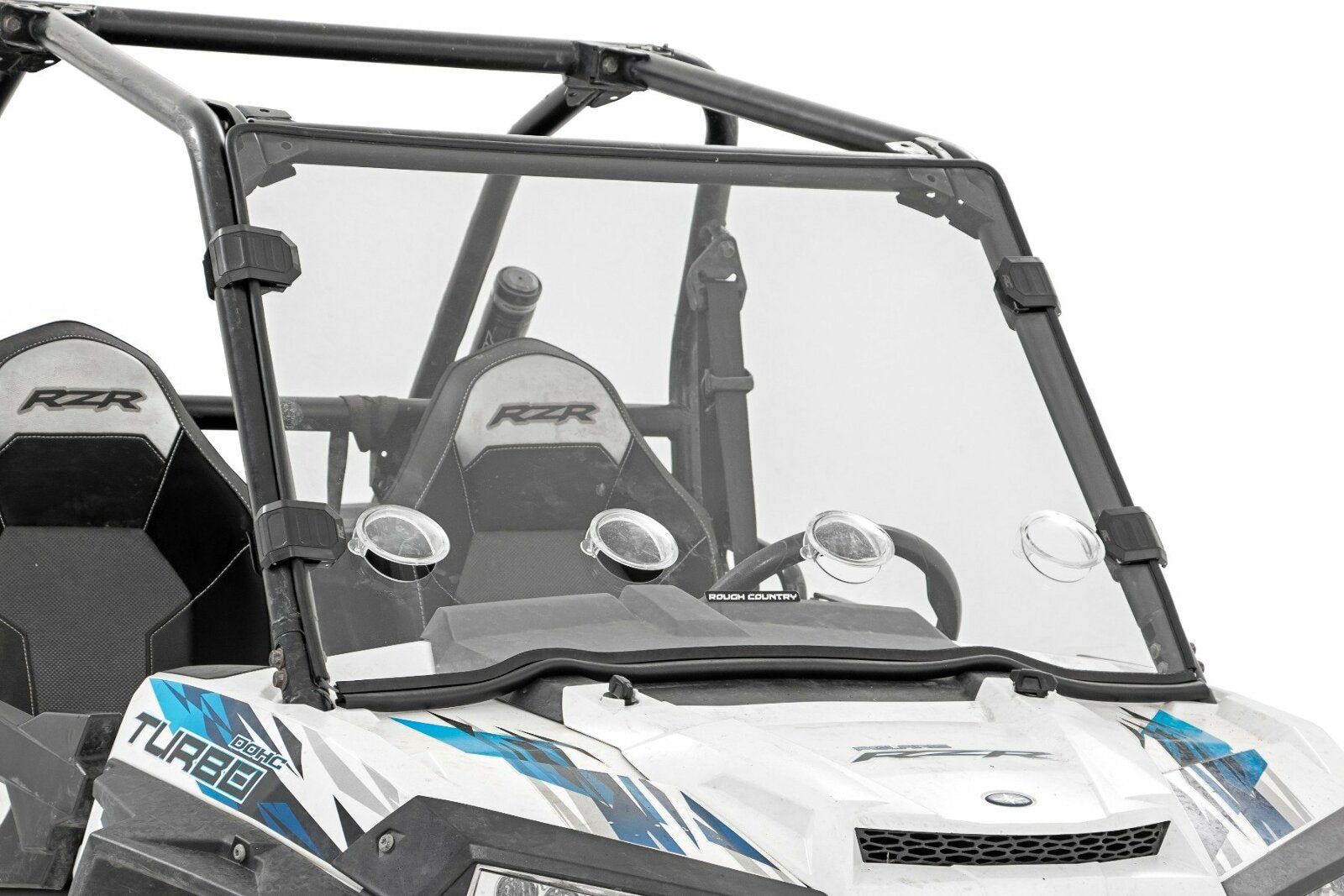 Rough Country Full Windshield | Vented | Scratch Resistant | Polaris RZR XP 1000 -1