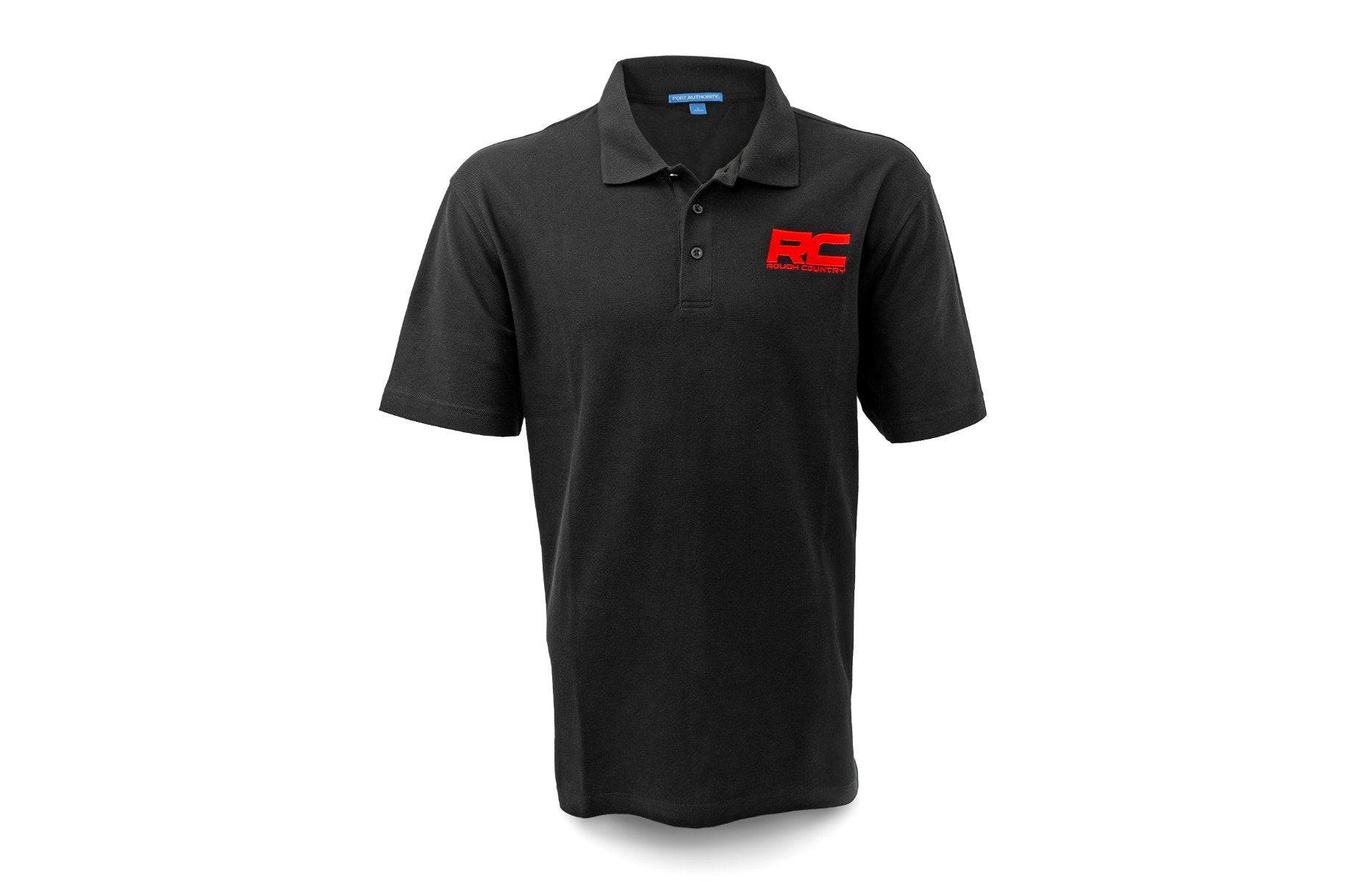 Rough Country Polo Rough Country Logo Black Cotton Size 2XL 83903 -1
