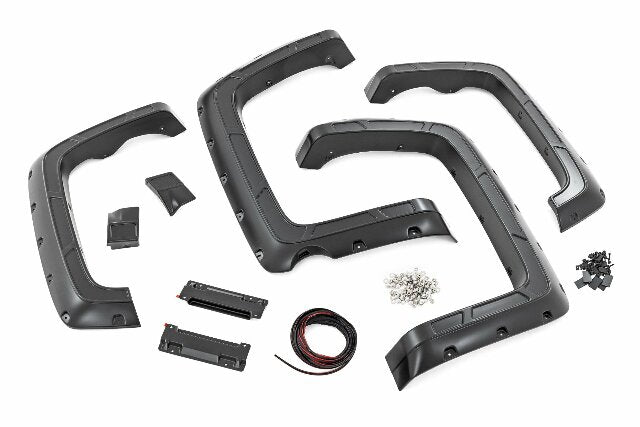 Rough Country Pocket Fender Flare for Toyota Tacoma 16-23 Silver A-C11612-GAN