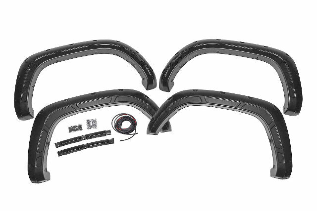 Rough Country Defender Pocket Fender Flare Silver For Toyota Tacoma 16-23 A-T11621-1J9