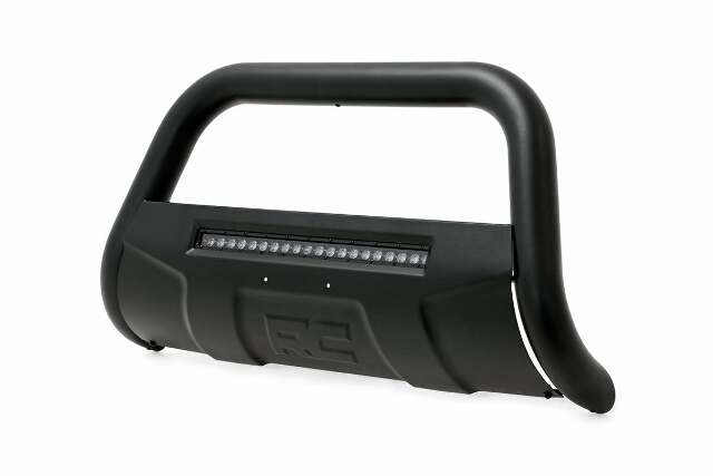 GM 07-18 1500 PU/ 07-19 SUV Bull Bar w/LED Light Bar Black -1