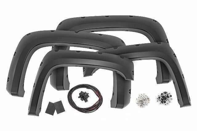 Rough Country Pocket Fender Flares 6'7" & 8' Bed 16 Graystone Silverado 1500/2500/3500HD 07-14 F-C10714B-16