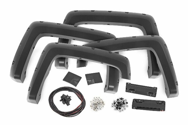 Rough Country Pocket Fender Flares 6'7" & 8' Bed GCN Victory Red Silverado 1500 14-18/2500HD F-C11412B-GCN