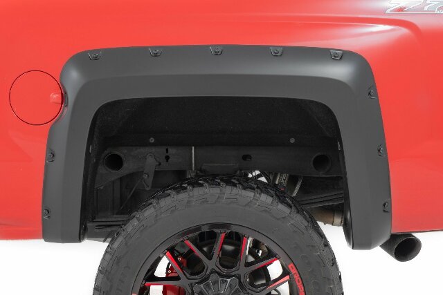 Rough Country Pocket Fender Flares 5'9" Bed GCN Victory Red Chevy Silverado 1500 14-18 F-C11413A-GCN