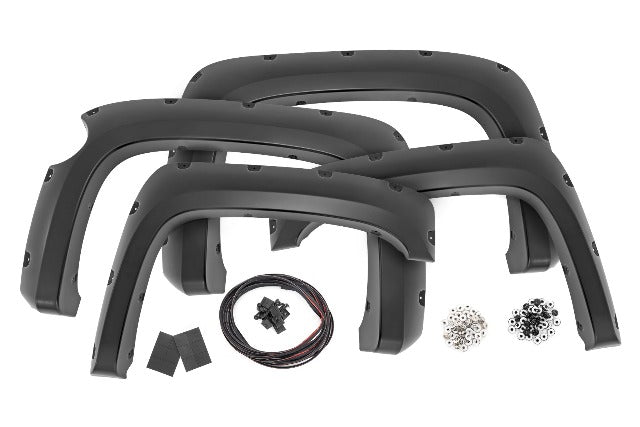 Rough Country Pocket Fender Flares 5'9" Bed GAN Silver Ice Metallic Chevy Silverado 1500 07-13 F-C11612A-GAN
