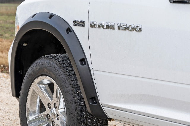 Rough Country Pocket Fender Flares PR4 Flame Red for Ram 1500 09-18 F-D10911B-PR4