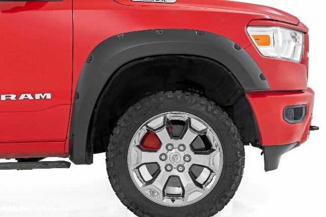 Rough Country Pocket Fender Flares PRV Delmonico Red for Ram 1500 19-26 F-D10914A-PRV