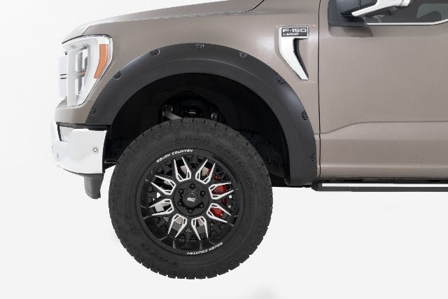 Rough Country Pocket Fender Flares PQ Race Red for Ford F150 21-26 F-F20911B-PQ