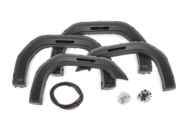 Rough Country Pocket Fender Flares G9K Satin Steel Chevy Silverado 1500 22-26 F-G12011A-GXD