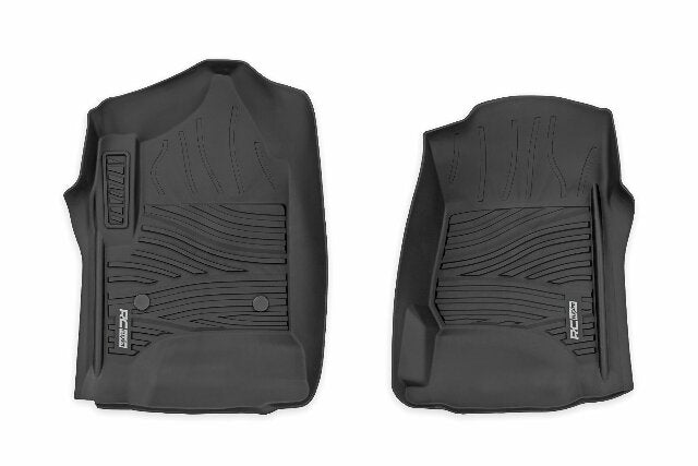 Rough Country Flex-Fit Floor Mats Front Chevy/GMC 1500/2500HD/3500HD 14-19 -1