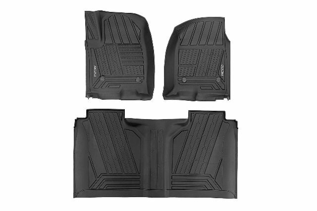 Rough Country Flex-Fit Floor Mats Bucket Crew Chevy/GMC 1500/2500HD/3500HD 19-25 -1