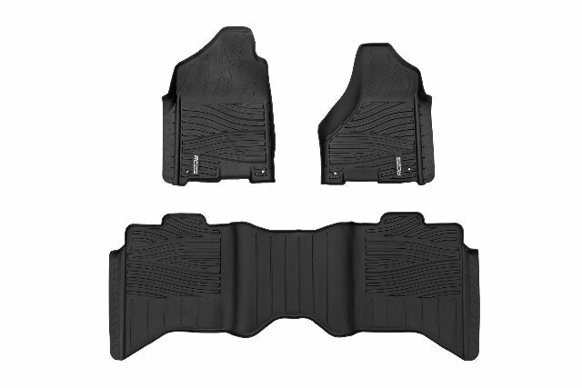 Rough Country Flex-Fit Floor Mats FR & RR Crew Cab for Ram 1500 09-18 & Classic -1