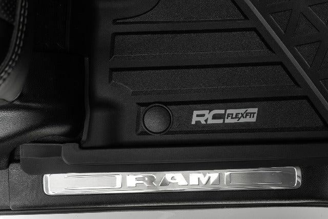 Rough Country Flex-Fit Floor Mats FR & RR Crew for Ram 1500/TRX 21-25 FF-31422
