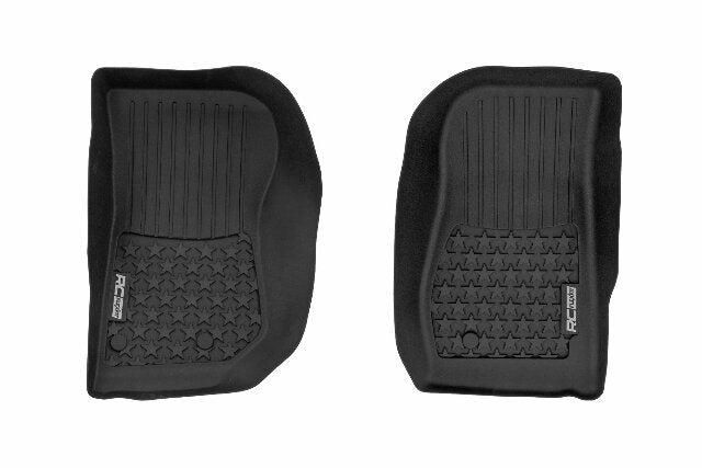 Rough Country Floor Mats FR 4DR for Jeep Wrangler Unlimited 4wd 14-18 FF-6141