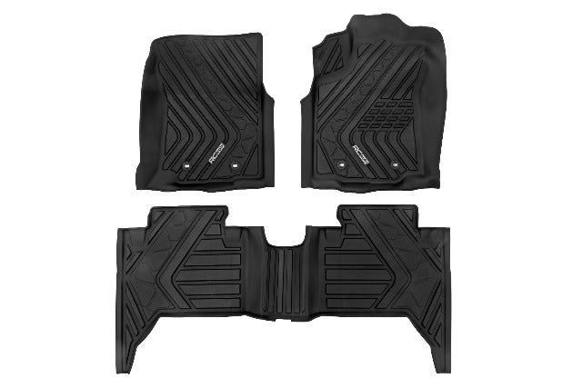 Rough Country Flex-Fit Floor Mats Front & Rear for Toyota Tacoma 16-23 -2