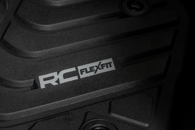 Rough Country Flex-Fit Floor Mats Front & Rear for Toyota Tacoma 16-23 FF-71216