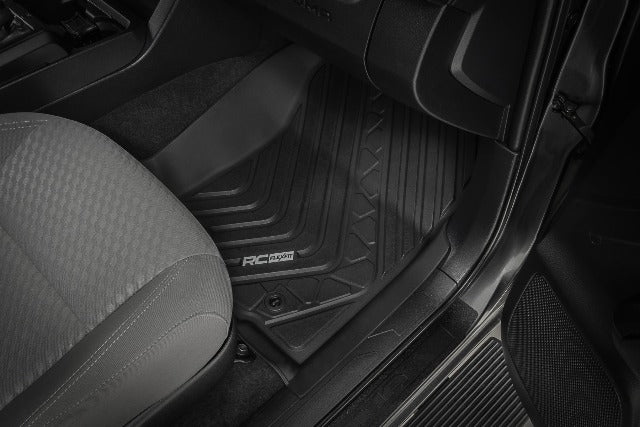 Rough Country Flex-Fit Floor Mats Front & Rear for Toyota Tacoma 16-23 FF-71216