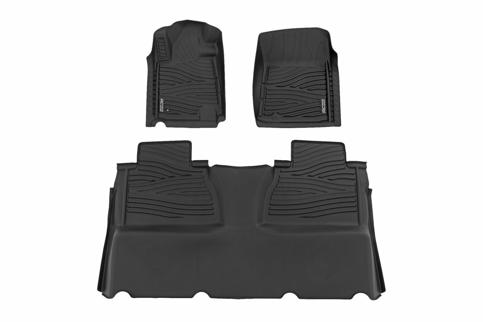 Rough Country Floor Mats FR & RR Double Cab for Toyota Tundra 14-21